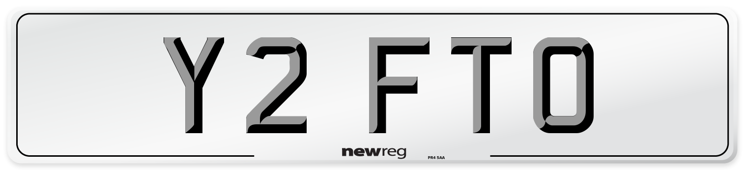 Y2 FTO Number Plate from New Reg